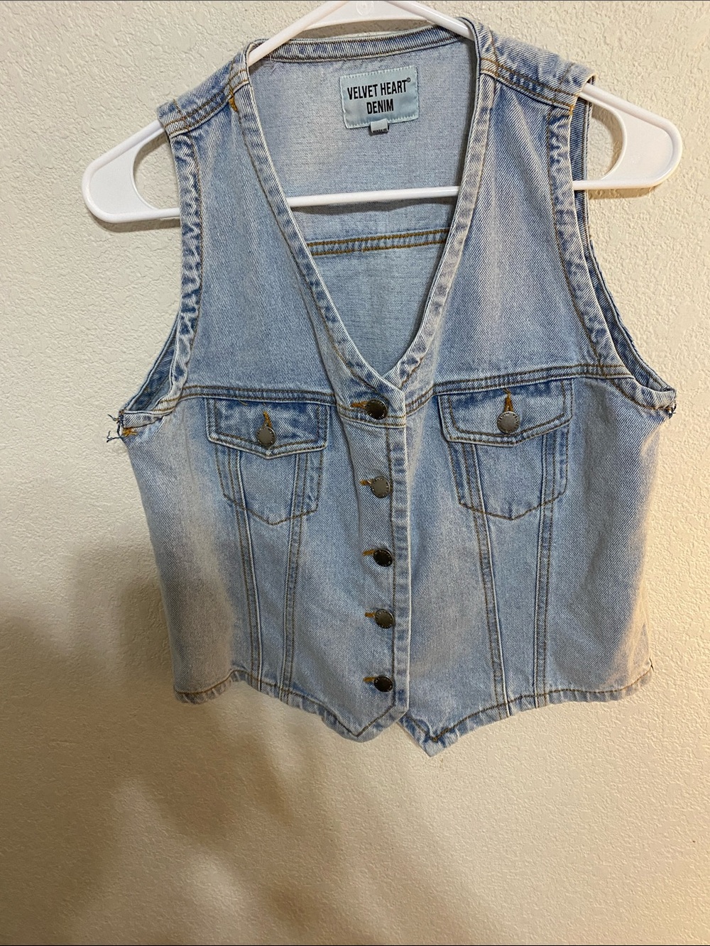 Velvet Heart Light Blue Denim Vest